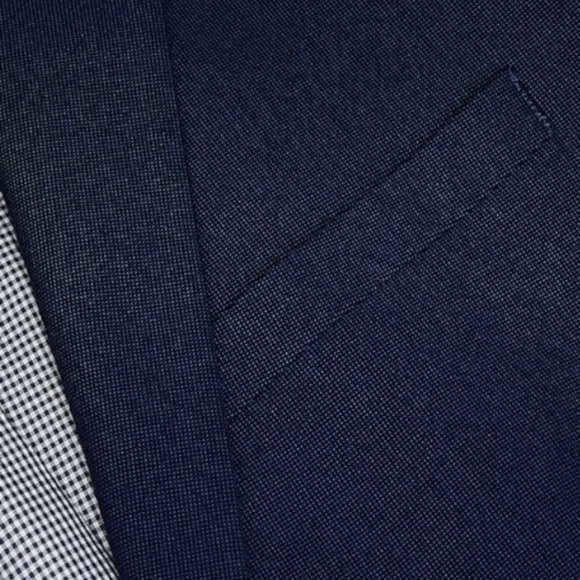 COPY - Extra Slim Navy Cotton Blend Stretch Suit Jacket 42 short blazer express… - Picture 3 of 4